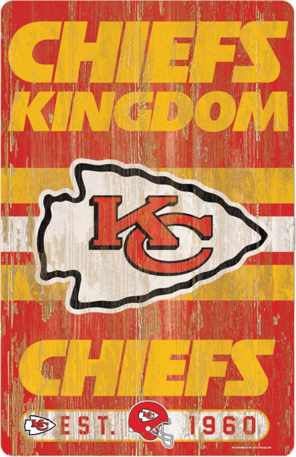 WinCraft Kansas City Chiefs Super Bowl LVII Champions 11 x 17 Wood Sign