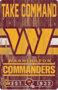 Washington Commanders 11'' x 19'' Gift Tag Truck Sign