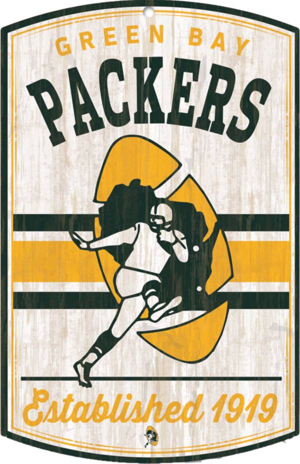 WinCraft Green Bay Packers 11'' x 17'' Retro Sign product image