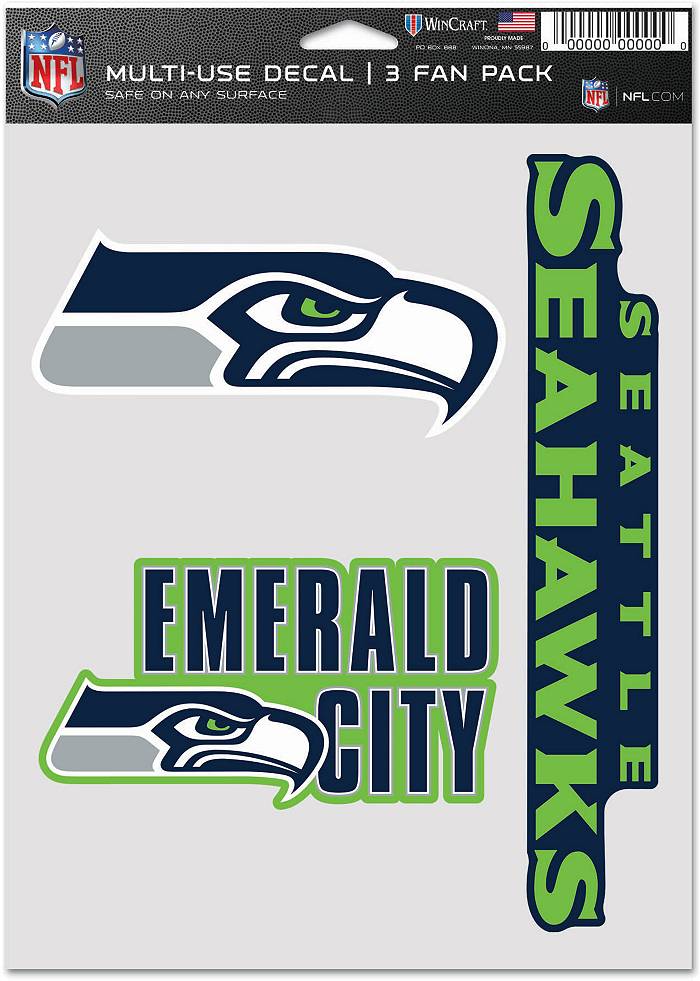 Logo Seattle Seahawks 3-Pack Fan Decal