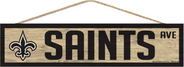 NFL New Orleans Saints Laser Cut Metal Sign,Black