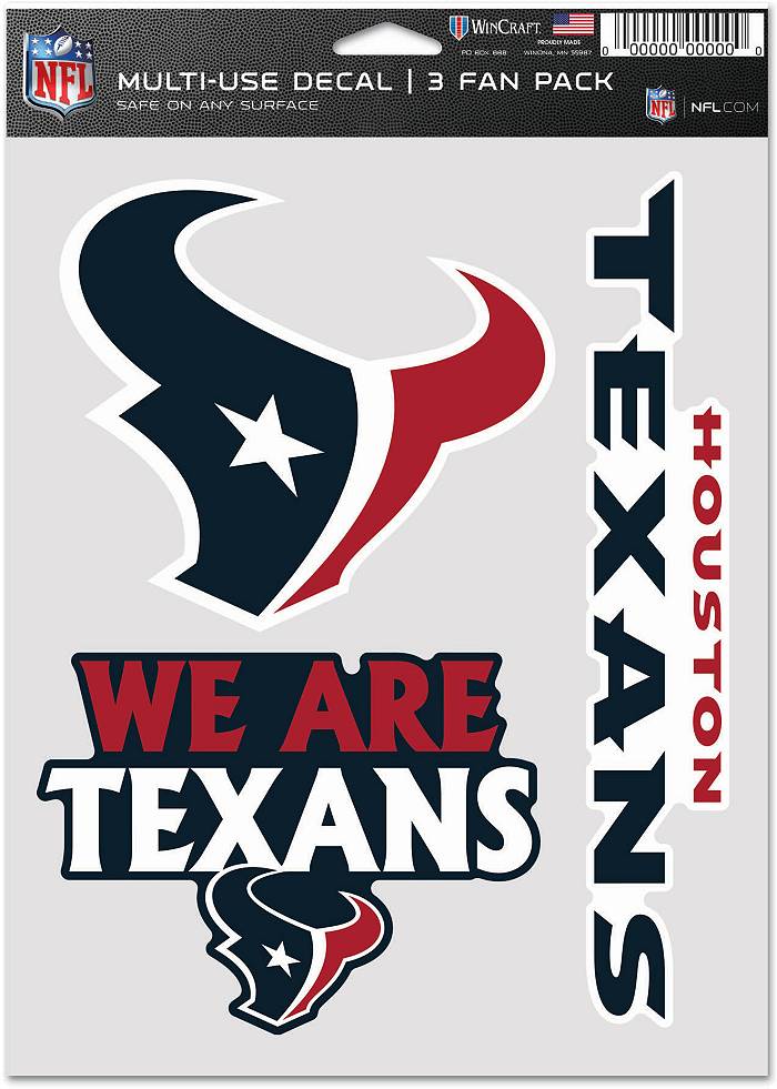 Logo Houston Texans 3-Pack Fan Decal