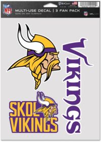 Logo Minnesota Vikings 3-Pack Fan Decal