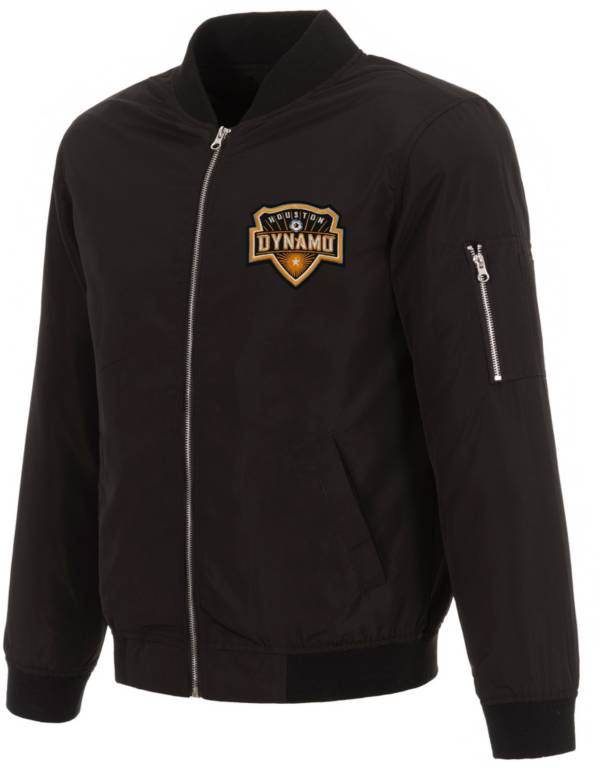 JH Design Houston Dynamo Black Bomber Jacket | Dick's Sporting Goods