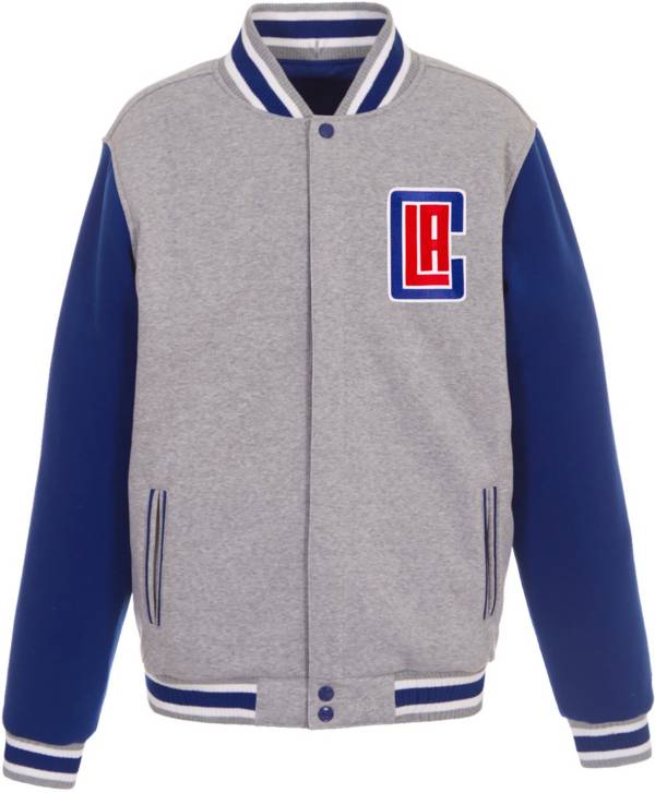 JH Design Men's Los Angeles Clippers Grey Reversible Fleece Jacket product image