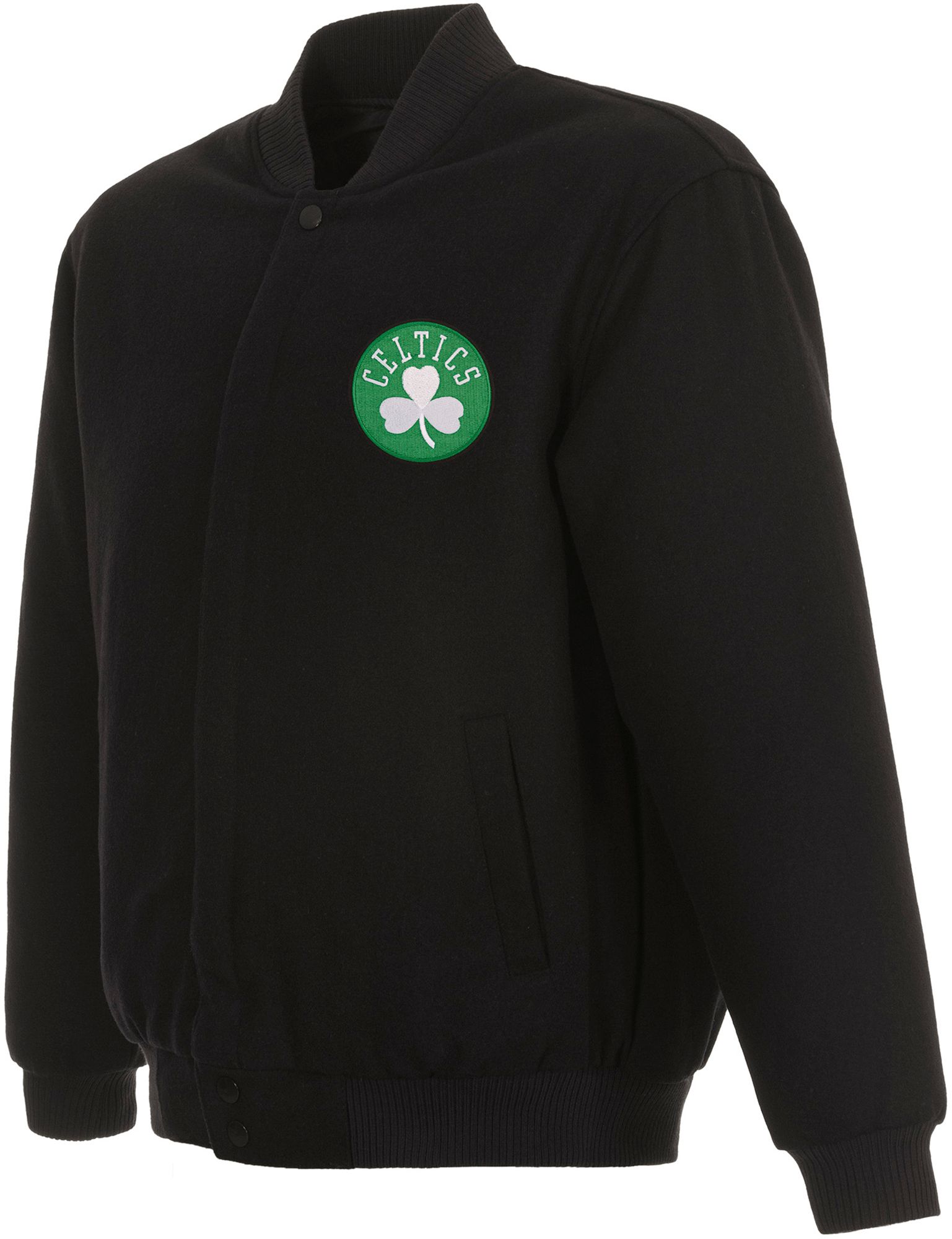 JH Design Men's Boston Celtics Black Reversible Wool Jacket product image