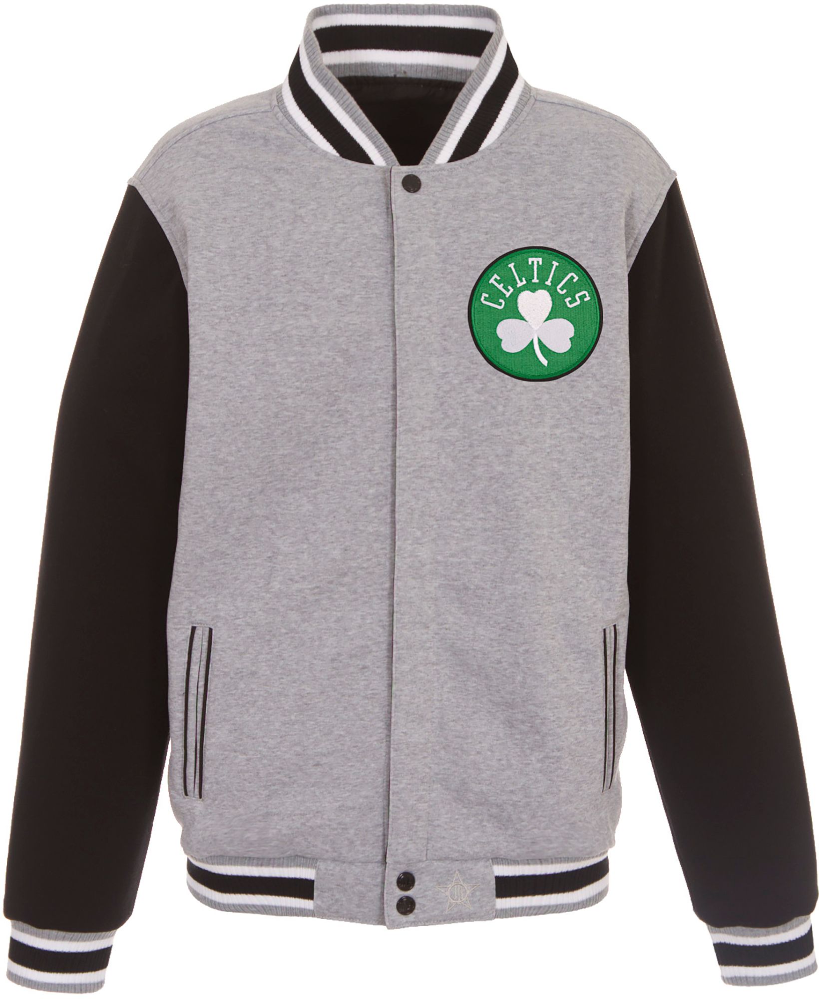 JH Design Men's Boston Celtics Grey Reversible Fleece Jacket product image