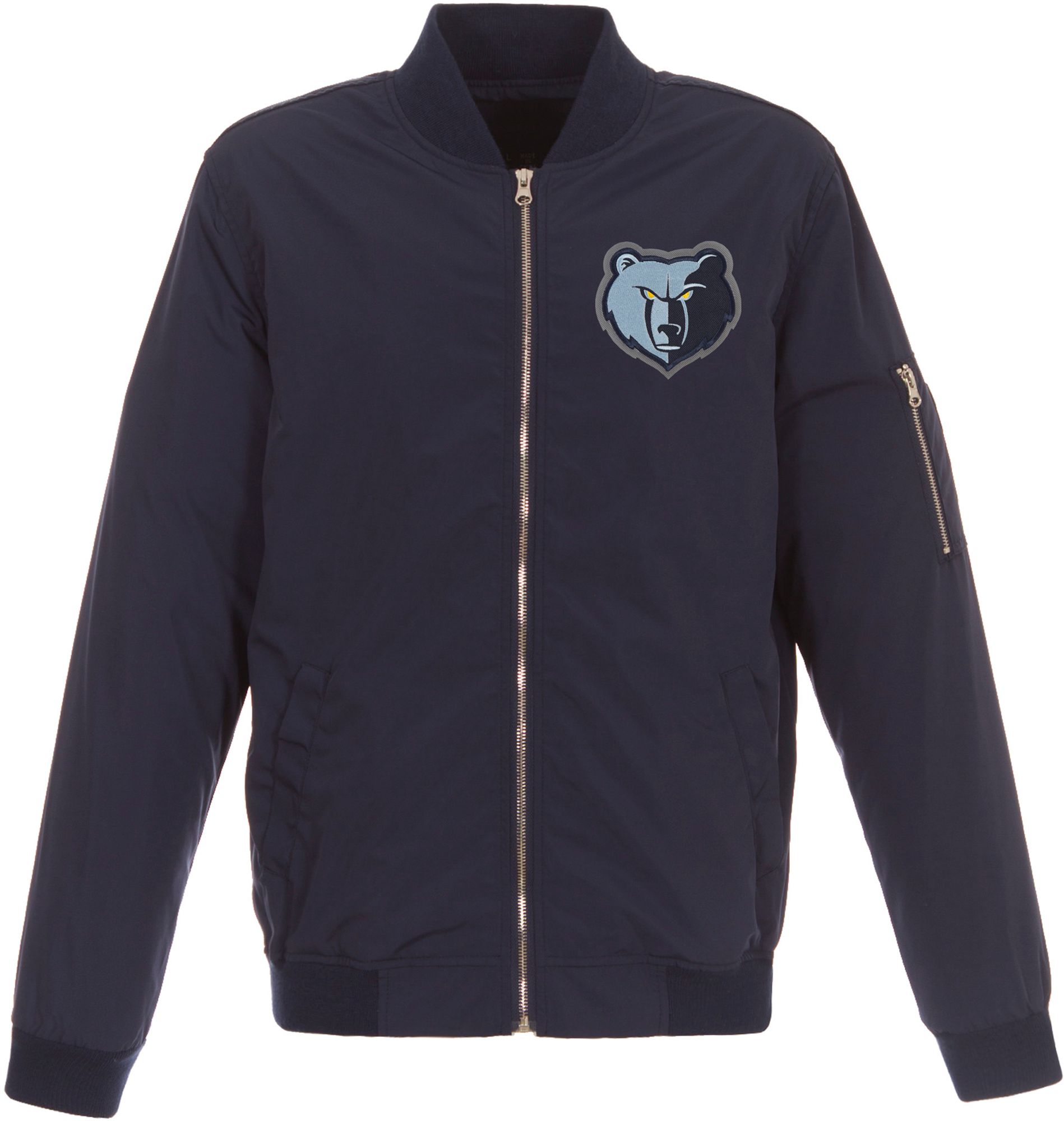 JH Design Men's Memphis Grizzlies Navy Bomber Jacket product image