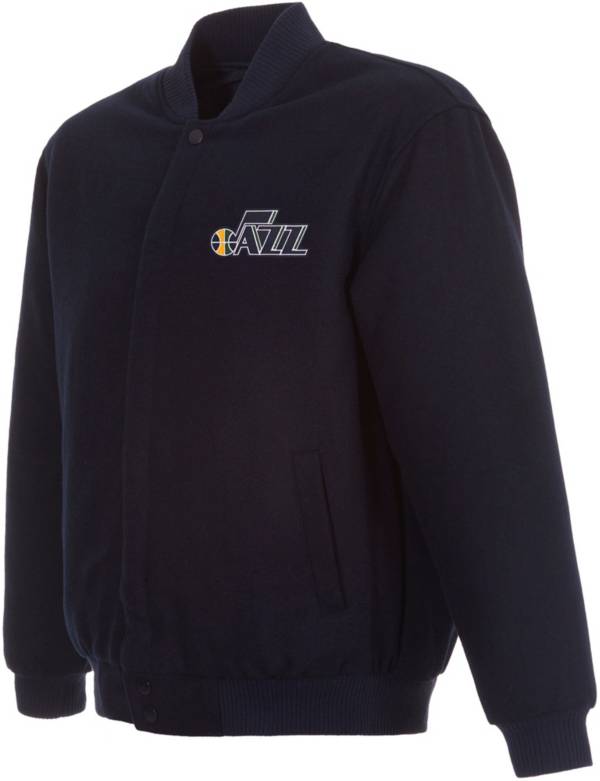 JH Design Men's Utah Jazz Navy Reversible Wool Jacket product image