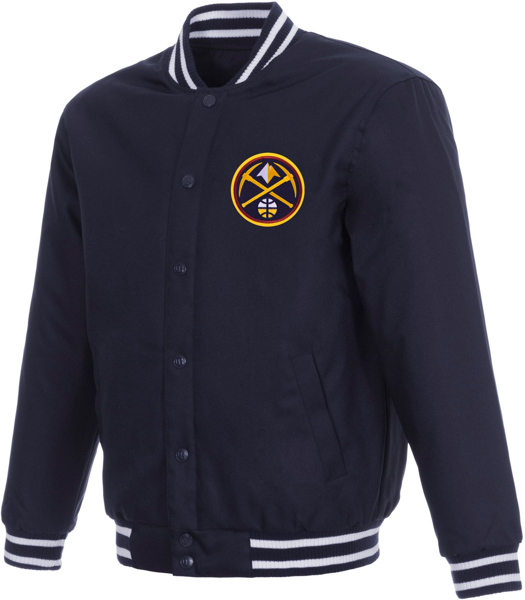 JH Design Men's Denver Nuggets Navy Twill Jacket product image
