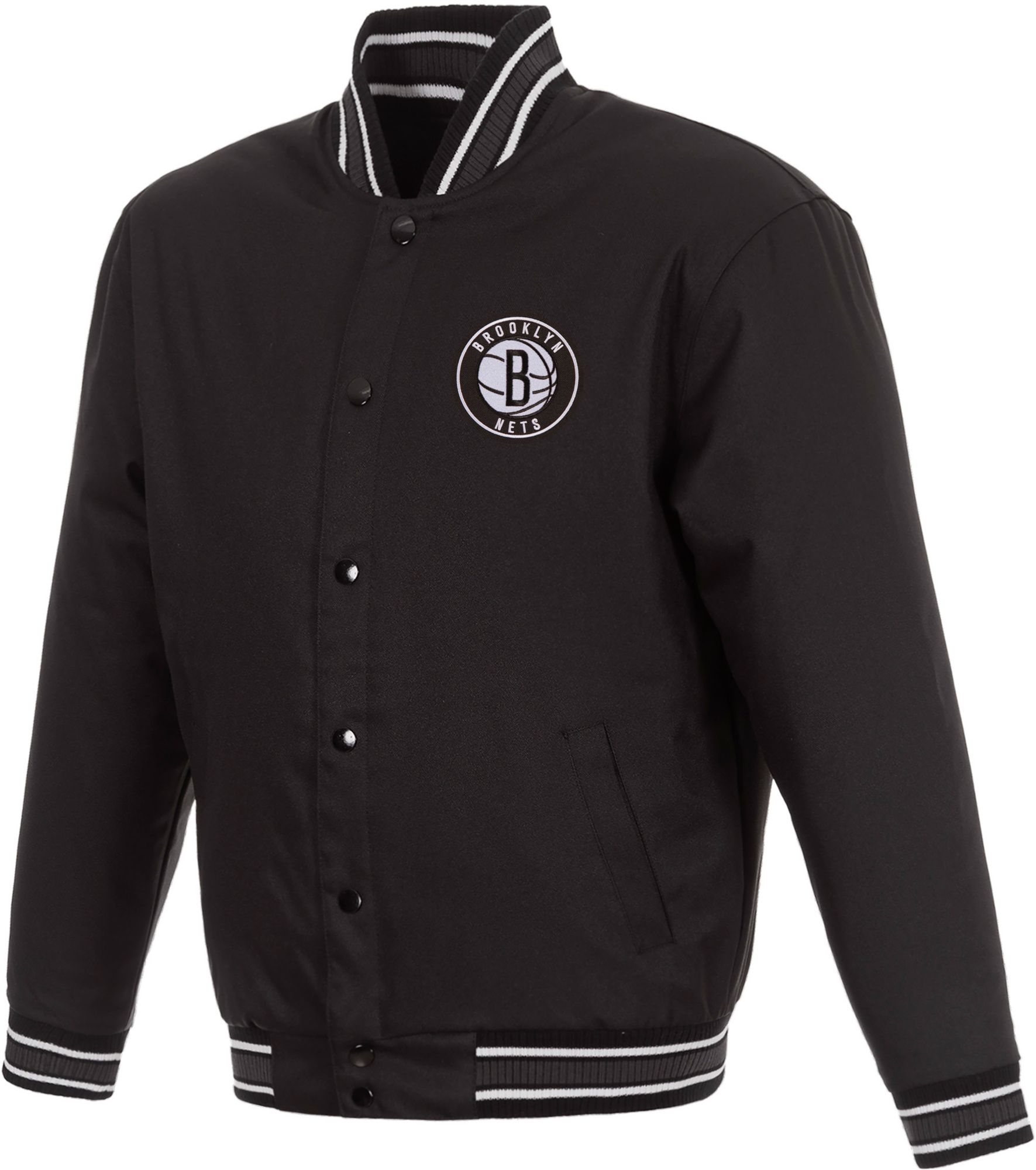 JH Design Men's Brooklyn Nets Black Twill Jacket product image