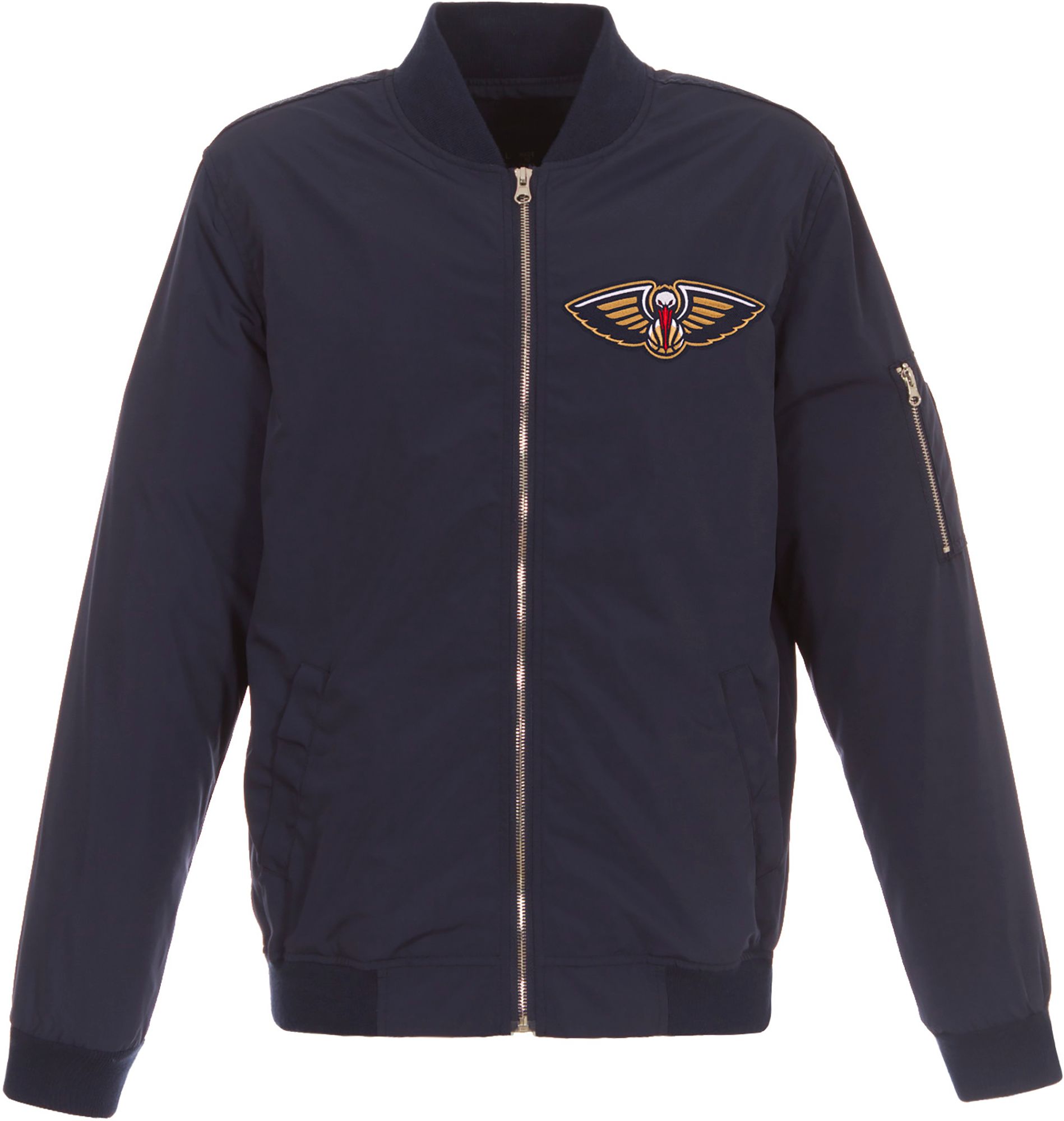 JH Design Men's New Orleans Pelicans Navy Bomber Jacket product image