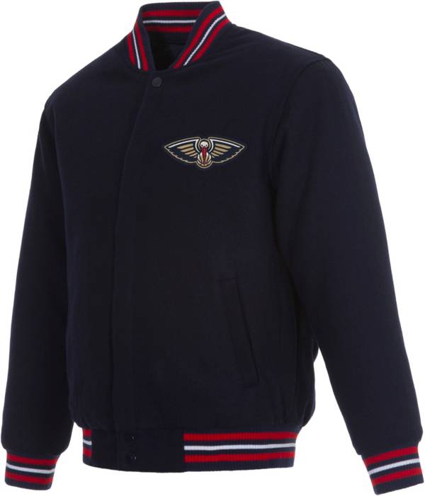 JH Design Men's New Orleans Pelicans Navy Reversible Wool Jacket product image