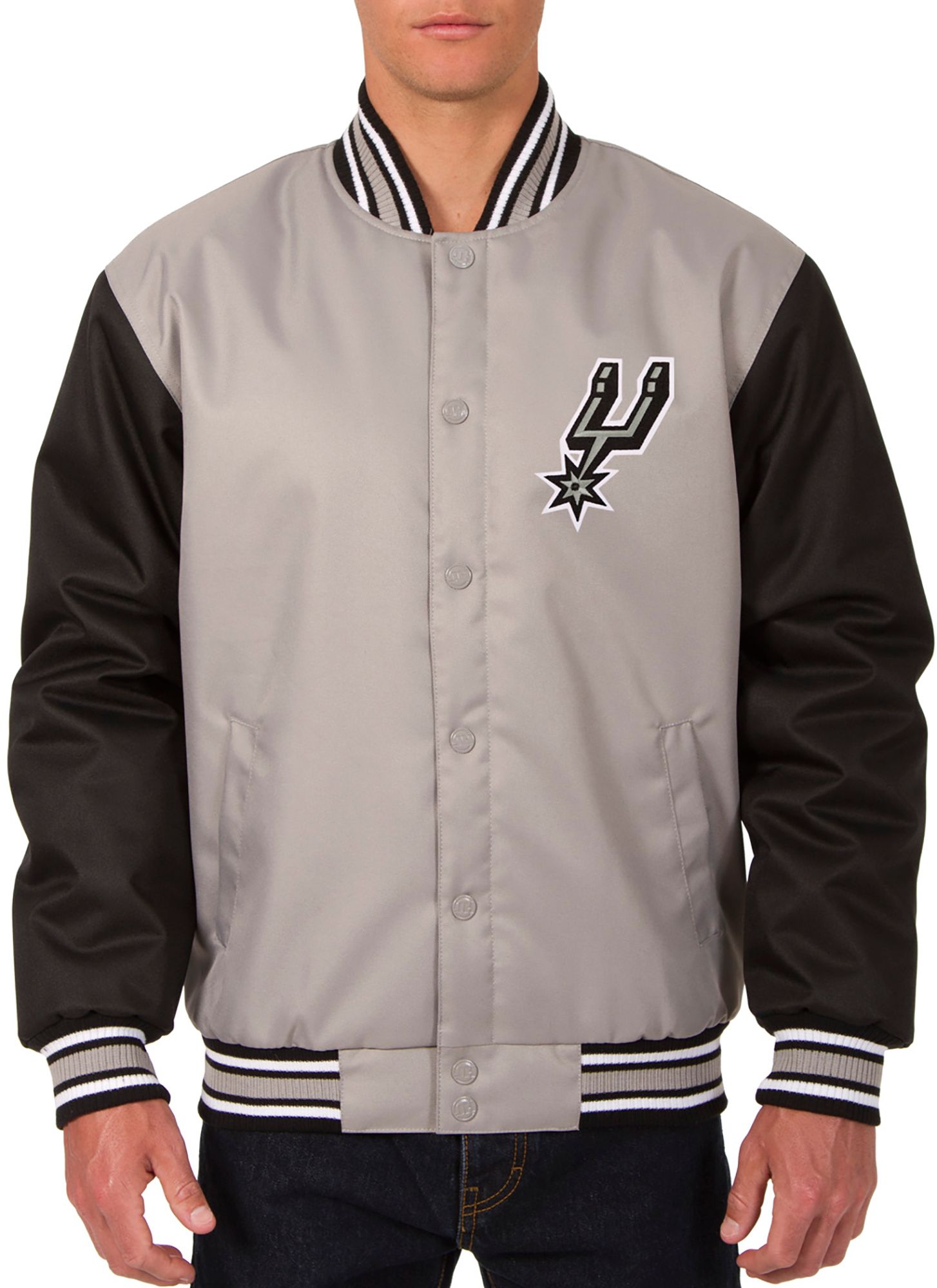 JH Design Men's San Antonio Spurs Grey Twill Jacket product image