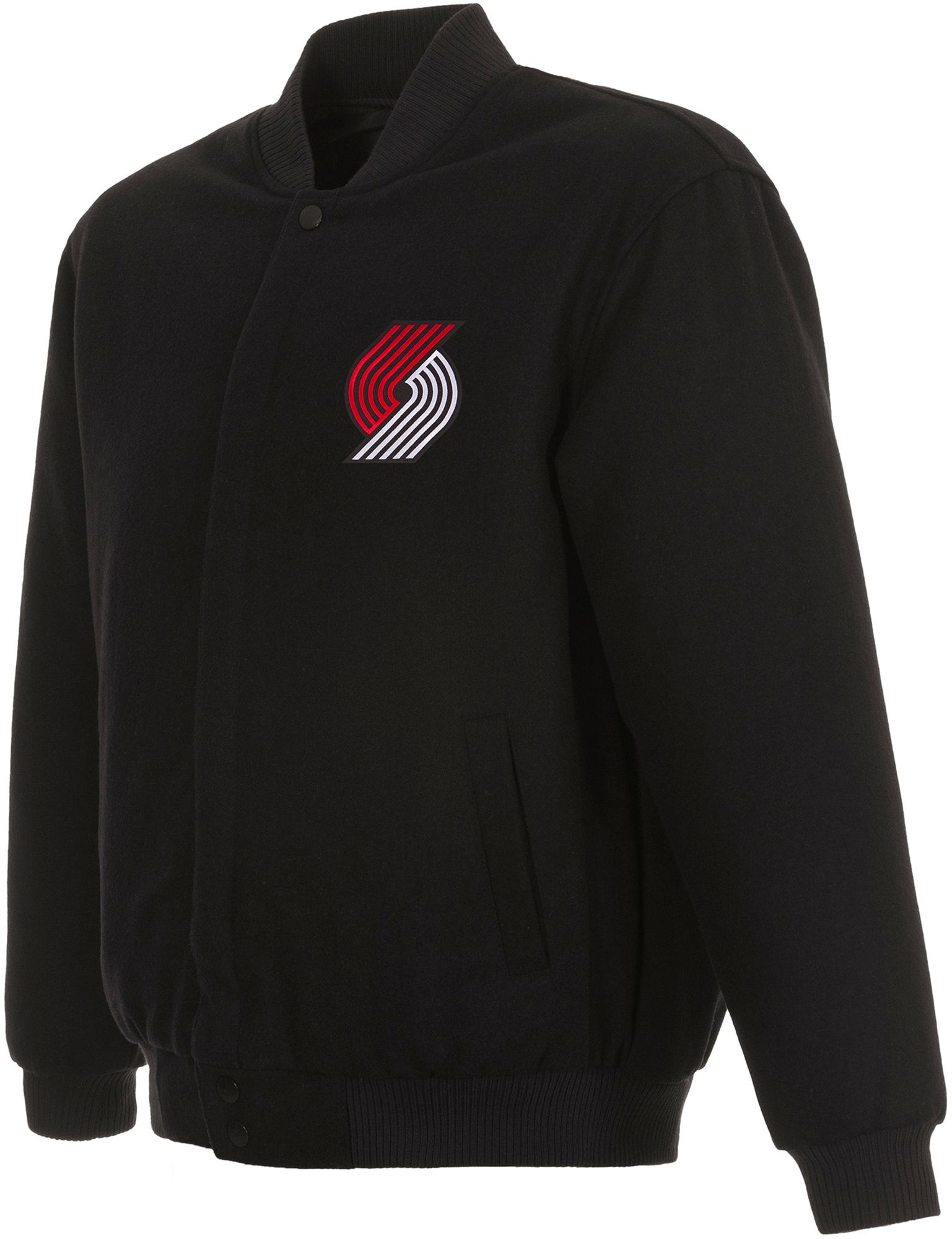 JH Design Men's Portland Trail Blazers Black Reversible Wool Jacket product image