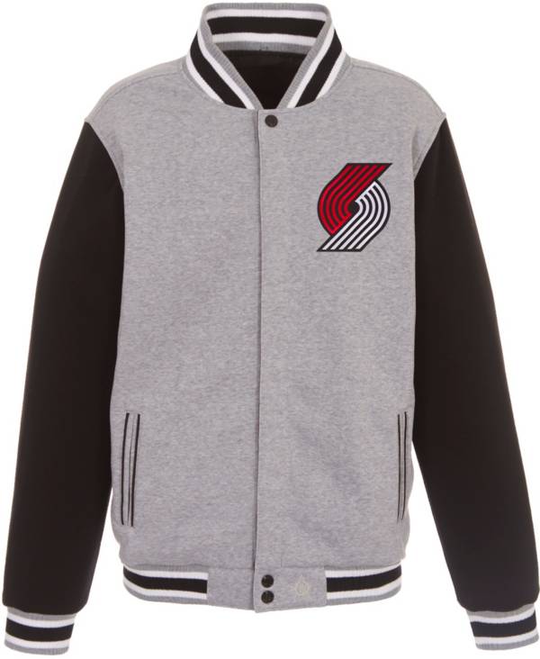 JH Design Men's Portland Trail Blazers Grey Reversible Fleece Jacket product image