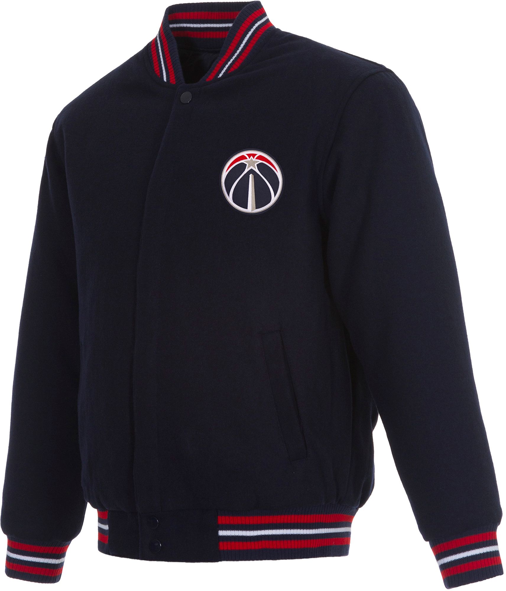 JH Design Men's Washington Wizards Navy Reversible Wool Jacket