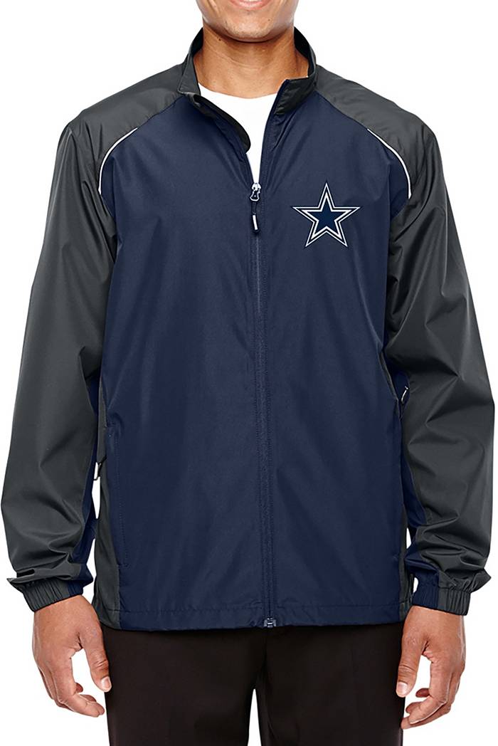 JH Design Dallas Cowboys Navy Nylon Windbreaker Jacket