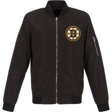 sorry, JH Design Boston Bruins Logo Full-Zip Bomber Black Nylon Jacket is currently out of stock