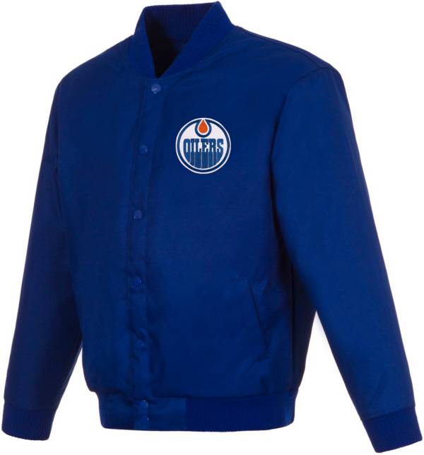JH Design Edmonton Oilers Blue Polyester Twill Jacket Dick's Sporting