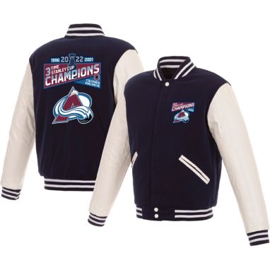 sorry, JH Design Adult 2022 Stanley Cup Champions Colorado Avalanche PU Reversible Jacket is currently out of stock