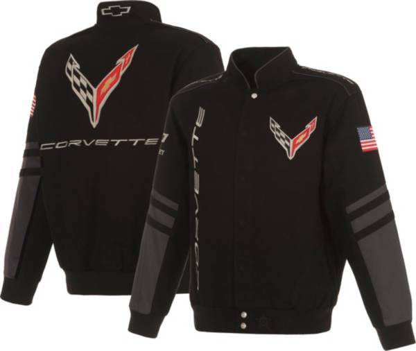 JH Design Corvette Black Twill Racing Jacket