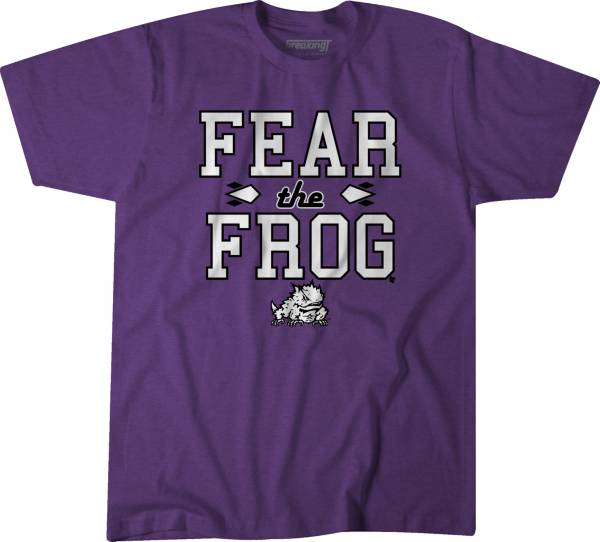 BreakingT TCU Horned Frogs Purple Fear the Frog T-Shirt product image