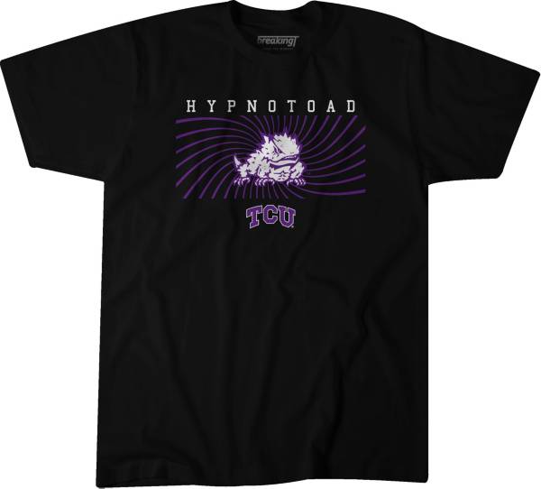 BreakingT TCU Horned Frogs Black Hypnotoad Football T-Shirt product image