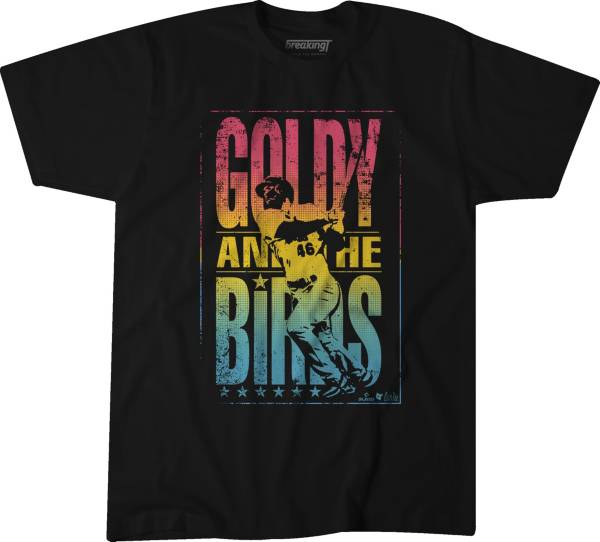 BreakingT Men's St. Louis Cardinals Paul Goldschmidt 'Goldy And The Birds'  Black Graphic T-Shirt