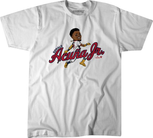 BreakingT Men's Atlanta Braves Ronald Acuña Jr. Caricature Graphic T-Shirt product image