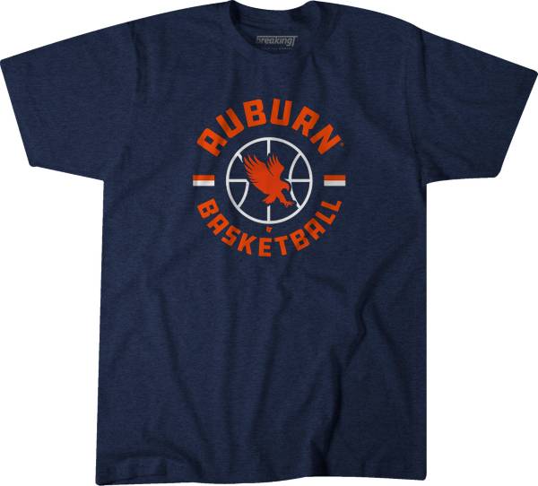 BreakingT Men's Auburn Tigers Blue Basketball T-Shirt