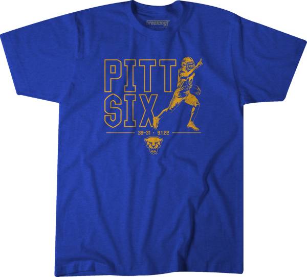 BreakingT Pitt Panthers Blue Pitt Six Backyard Brawl T-Shirt product image