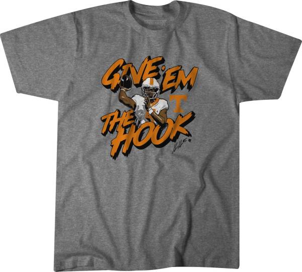 BreakingT Tennessee Volunteers Grey Give 'Em the Hook Hendon Hooker T-Shirt product image