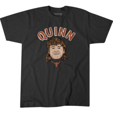 sorry, BreakingT Texas Longhorns Grey Quinn Ewers Mullet Football T-Shirt is currently out of stock