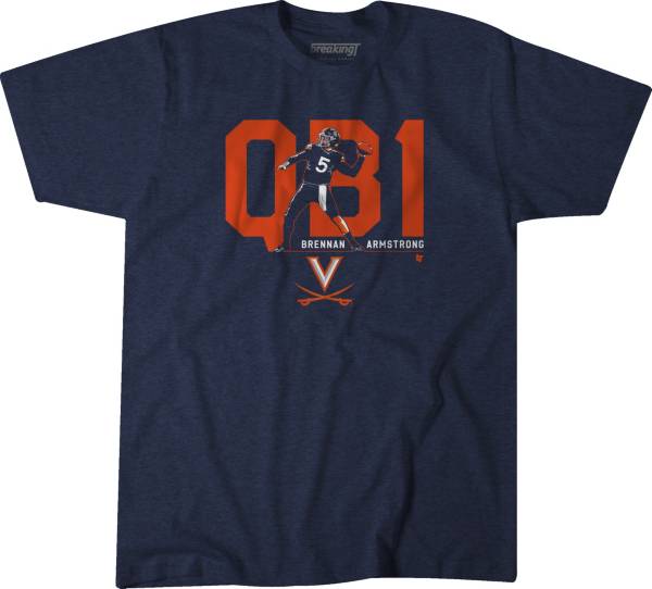 BreakingT Virginia Cavaliers Blue Brennan Armstrong QB1 T-Shirt product image