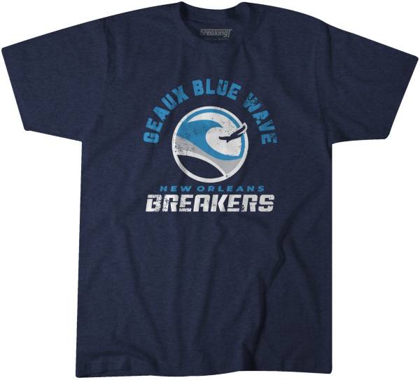 BreakingT Men's USFL New Orleans Breakers Geaux Waves Navy T-Shirt product image