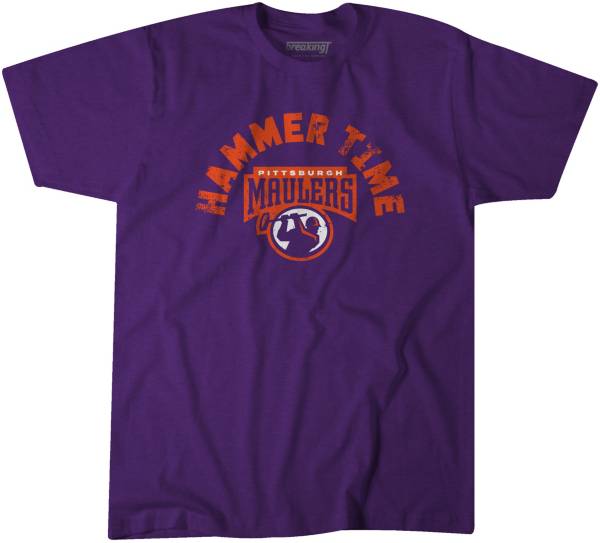 BreakingT Men's USFL Pittsburgh Maulers Hammer Purple T-Shirt product image