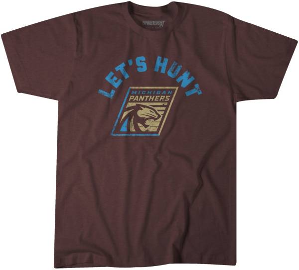 BreakingT Men's USFL Michigan Panthers Let's Hunt Maroon T-Shirt product image