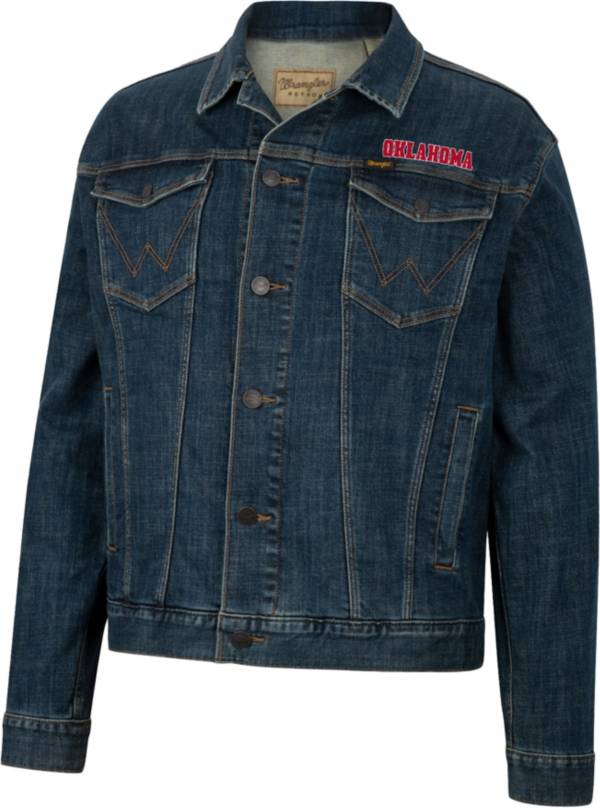 Wrangler Men's Oklahoma Sooners Blue Denim Jacket product image