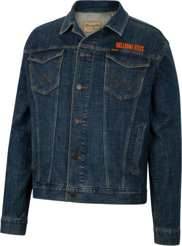 Wrangler Men's Oklahoma State Cowboys Blue Denim Jacket | Dick's