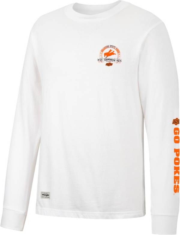 Wrangler Women's Oklahoma State Cowboys White Rodeo Longsleeve T-Shirt product image