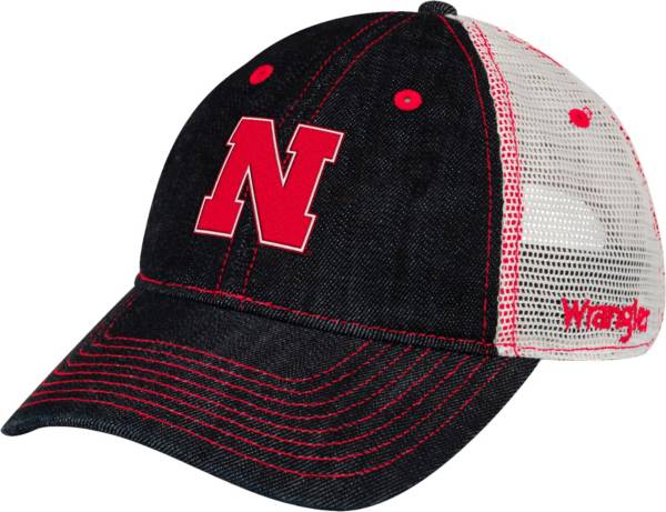 Wrangler Women's Nebraska Cornhuskers Navy Denim Trucker Hat product image