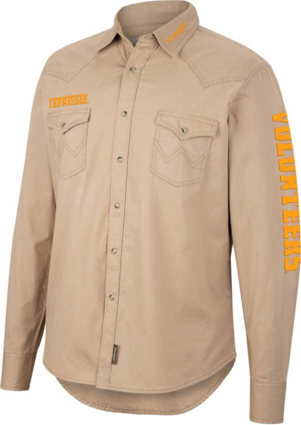 Wrangler Men's Tennessee Volunteers Brown Button Down Longsleeve Shirt product image