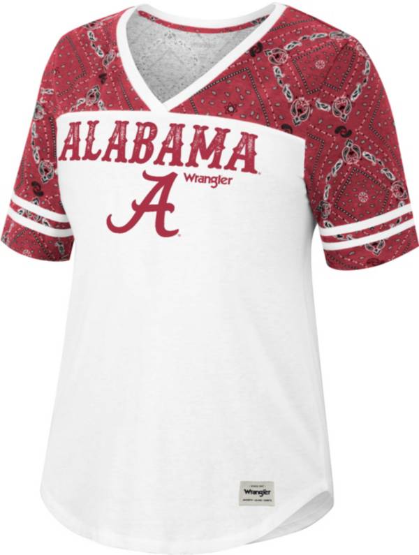 Wrangler Women's Alabama Crimson Tide White Mountain T-Shirt product image