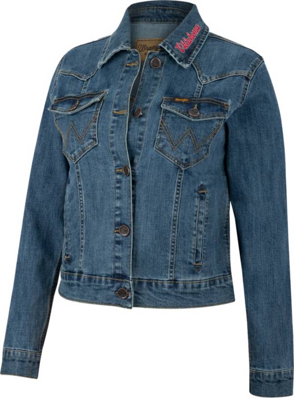 Wrangler Women's Oklahoma Sooners Blue Denim Jacket product image