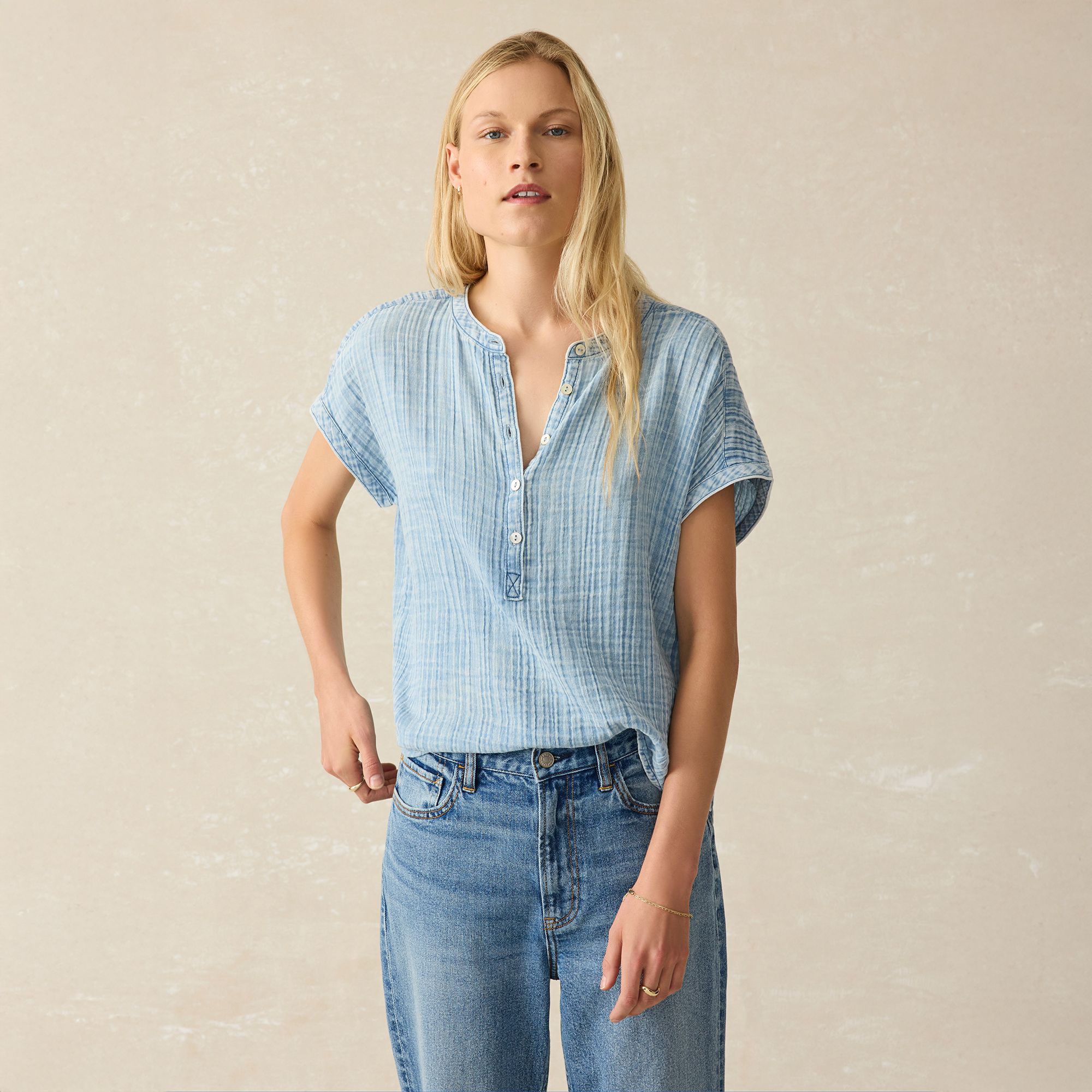 Faherty Women's Dream Gauze Cotton T-Shirt product image