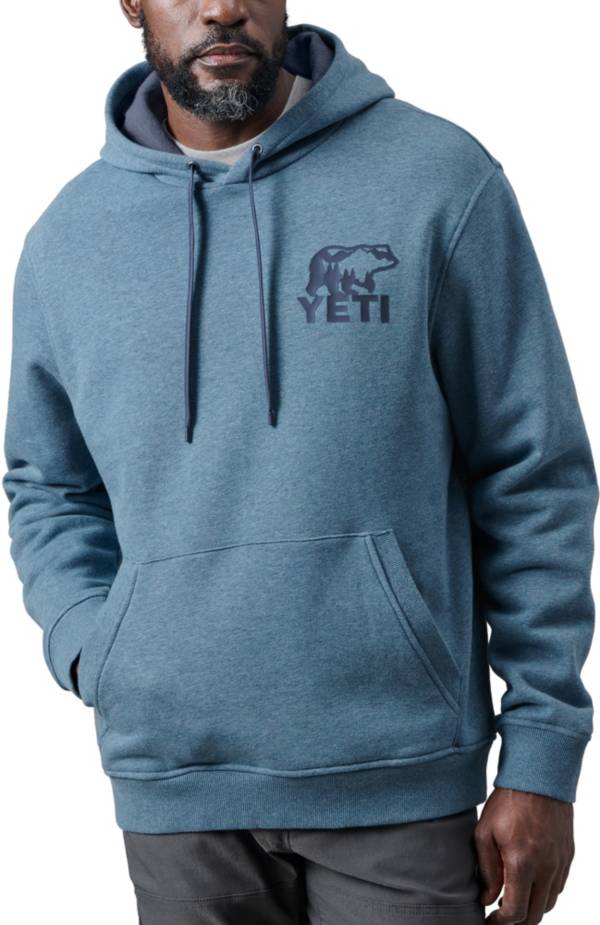 Yeti Men's Brushed Fleece Logo Pullover Hoodie - Black M / Black