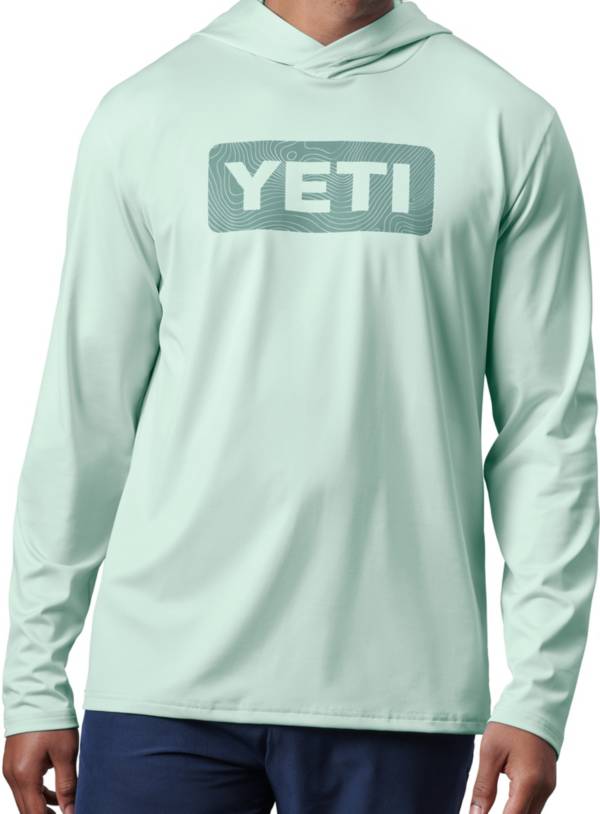 YETI Men's Wave Logo Hooded Long Sleeve Sun Shirt product image