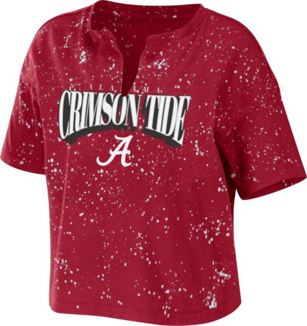 WEAR by Erin Andrews Women's Alabama Crimson Tide Crimson Bleach Washed T-Shirt product image