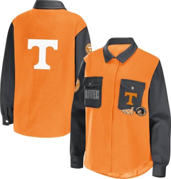 WEAR by Erin Andrews Women's Tennessee Volunteers Tennessee Orange/White Colorblock Shacket product image